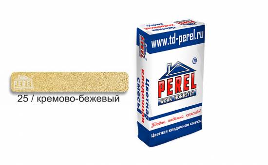 Цветной кладочный раствор PEREL SL 0025 кремово-бежевый, 25 кг